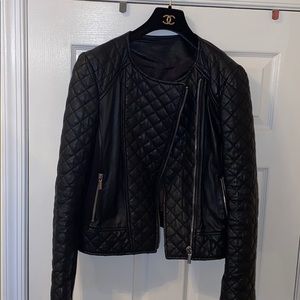 Michael Kors Leather Moto Quilted jacket